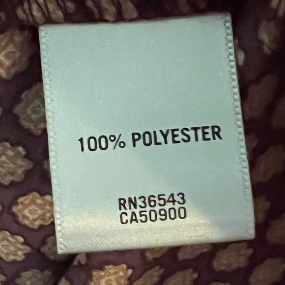 Van Heusen Blouse Top Roll Tab Sleeve Chest Pocket Pullover Floral Brown Large - Picture 5 of 5